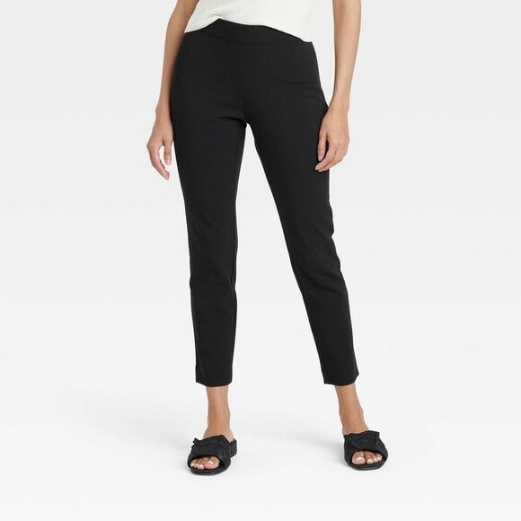 A New Day Pants - Women's High-Rise Skinny Ankle Pull-On Pants - A New Day Black 6 Long